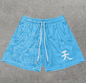 Chic Stylish Y2K Graphic Letter Print Gym Shorts for Men Quick Dry Breathable Shorts with Pockets Casual Workout Fitness Running